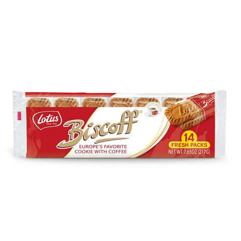 Biscoff Cookies (Lotus) 14 FRESH PACKS 7.65 oz (217g)