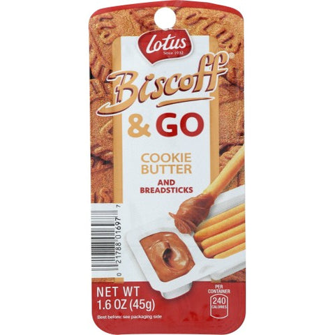 Biscoff & GO Cookie Butter and Bread Sticks (Lotus) 1.6 oz (45g)