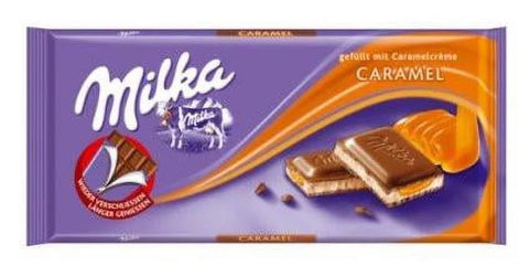 Milka Chocolate with Caramel and Milk Cream, 100g